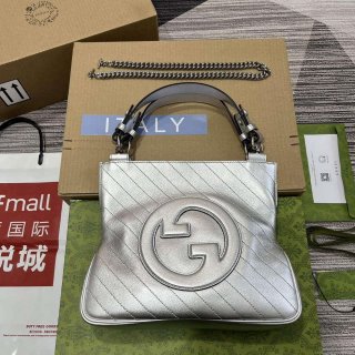 Gucci 751518 Gucci Blondie Small Tote Bag Silver