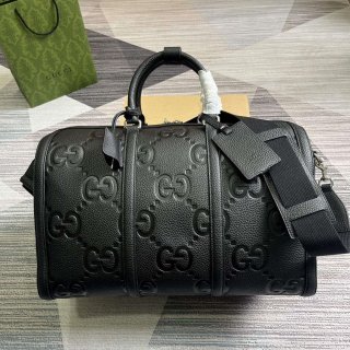 Gucci 725282 Jumbo GG Small Duffle Bag Black