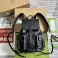 Gucci 739503 Jumbo GG Small Backpack Black