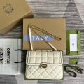 Gucci ‎740834 GG Deco Small Shoulder Bag White