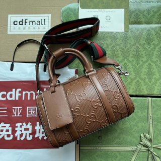 Gucci 725292 Jumbo GG Mini Embossed Bag Brown