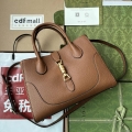 Gucci 727810 Jackie 1961 small natural grain tote in brown leather