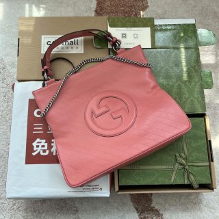 Gucci 751516 Blondie Medium Tote bag in Pink leather