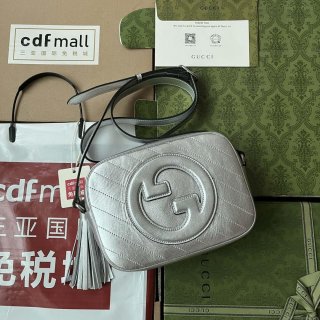 Gucci 742360 Gucci Blondie Small Shoulder Bag Silver