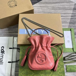 Gucci 760313 Gucci Blondie Mini Bucket Bag Pink