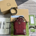 Gucci 752583 Ophidia GG Bucket Bag Red