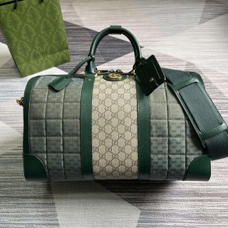 Gucci 724642 Mini GG Canvas Small Duffle Bag Green