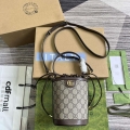 Gucci 760199 Ophidia Mini Bucket Bag Brown