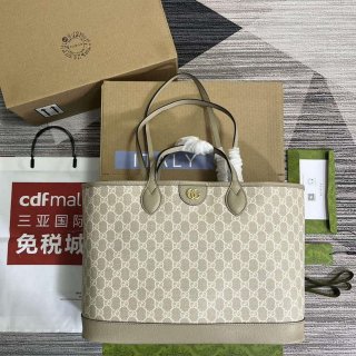 Gucci 739730 Ophidia Medium Tote Bag Oatmeal canvas