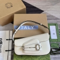 Gucci 764155 Gucci Horsebit 1955 Shoulder Bag White