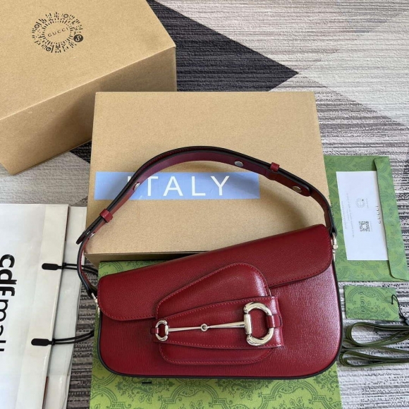 Gucci 764155 Gucci Horsebit 1955 Shoulder Bag Red