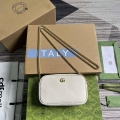 Gucci 772759 GG Marmont Mini Shoulder Bag White