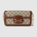 Gucci 752002 Gucci Horsebit 1955 Mini Bag Beige and Brown