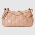 Gucci 735049 Crossbody bags GG matelassé handbag Rose beige leather