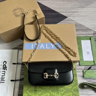 Gucci 735178 Gucci Horsebit 1955 small shoulder bag Black