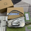 Gucci 764155 Gucci Horsebit 1955 Shoulder Bag Silver