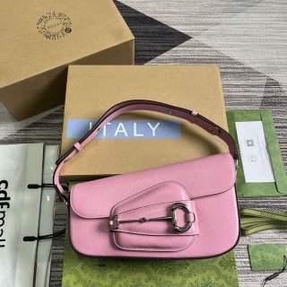 Gucci 764155 Gucci Horsebit 1955 Shoulder Bag Pink