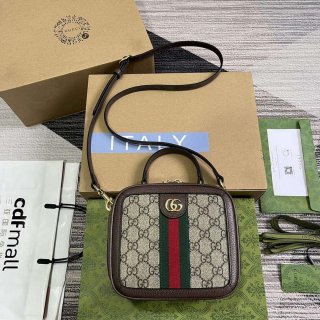 Gucci 772157 Ophidia GG Mini Top Handle Bag Brown