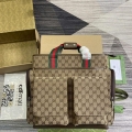 Gucci 768116 Original GG Diaper Bag Brown