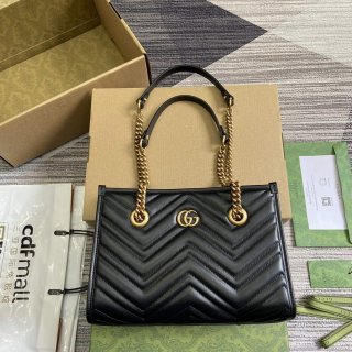 Gucci 779727 GG Marmont small Tote Bag Black