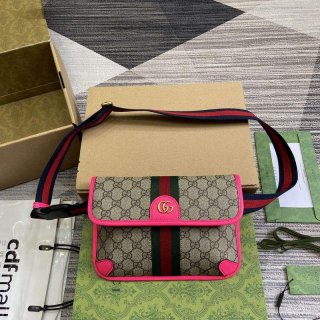 Gucci 752597 Ophidia GG Small Belt Bag Rose red