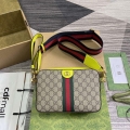 Gucci 699439 Ophidia GG Small Crossbody Bag Fluorescent yellow