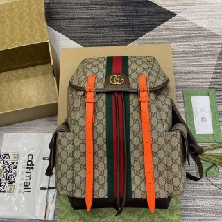 Gucci 598140 Ophidia GG Medium Backpack Bright orange