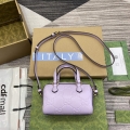 Gucci 790130 GG Super Mini Top Handle Bag Light purple