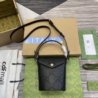 Gucci 772795 GG Super Mini Bucket Bag Black