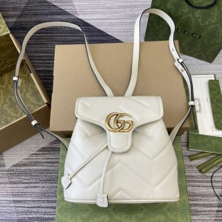 Gucci 777253 GG Marmont Mini Backpack White