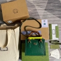 Gucci Diana Mini Tote Bag Ostrich LeatherTop Handle Bag Gucci ‎655661 Green