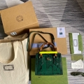 Gucci Diana Mini Tote Bag Snake Top Handle Bag Gucci ‎655661 Green