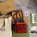 Gucci Diana Mini Tote Bag Snake Top Handle Bag Gucci ‎655661 Red