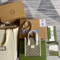 Gucci 671623 Mini Tote Bag With Lnterlocking G White