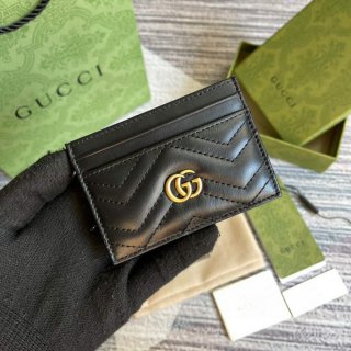 Gucci 443127 GG Marmont Card Case Black