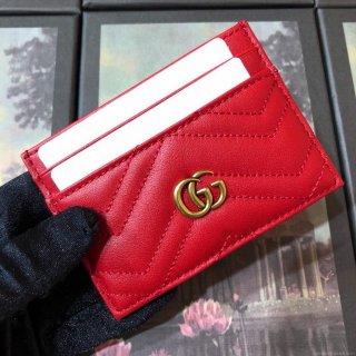 Gucci 443127 GG Marmont Card Case Red