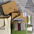 Gucci 499621 Ophidia Small GG Shoulder Bag Beige White