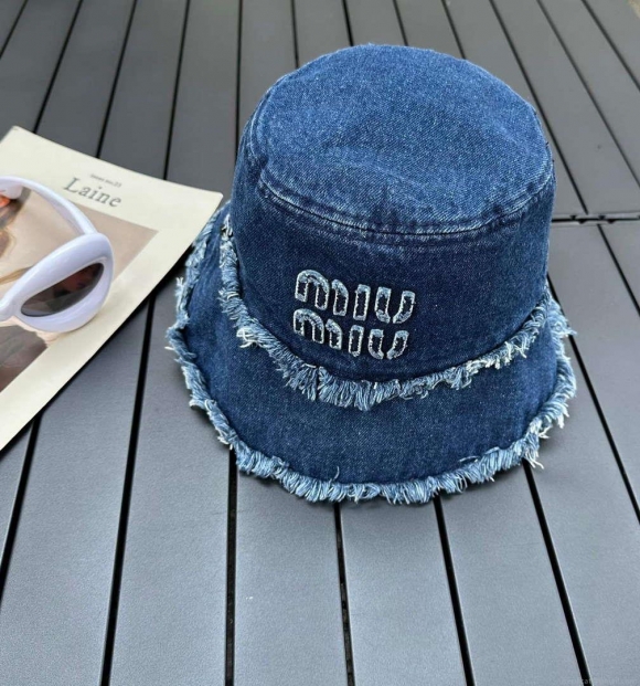 Miu Miu 5HC196 Denim Bucket Hat M56380