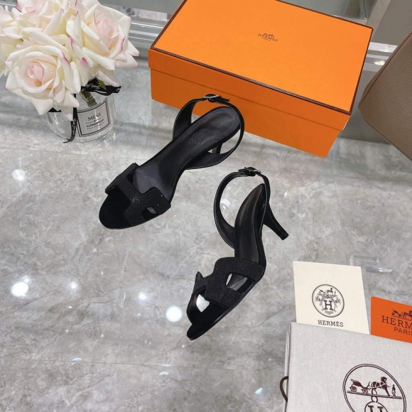 Hermes H221160 Cocktail Sandal Hermes Elbe Pumps Shoes Heel High 70mm h70050