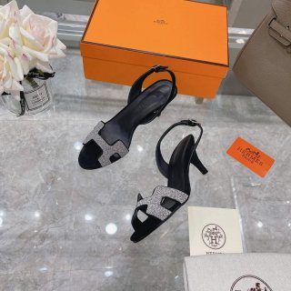 Hermes H221160 Cocktail Sandal Hermes Elbe Pumps Shoes Heel High 70mm h70051