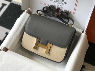 Hermes Constance Cross Body Bag Epsom Leather Gold H28402