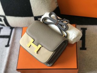 Hermes Constance Cross Body Bag Epsom Leather Gold H28403