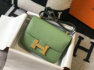 Hermes Constance Cross Body Bag Epsom Leather Gold H28406