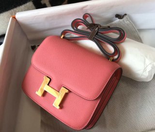 Hermes Constance Cross Body Bag Epsom Leather Gold H28412