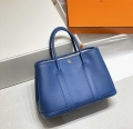 Hermes Blue Clemence Garden Party 30cm Bag H239040