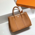 Hermes Brown Clemence Garden Party 30cm Bag H239043