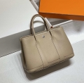 Hermes Light Gray Clemence Garden Party 30cm Bag H239045