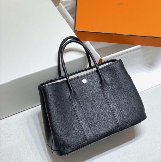 Hermes Blacck Clemence Garden Party 30cm Bag H239047