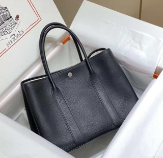 Hermes Black Togo Medium Garden Party 36cm Bag H239055