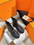 Hermes Shoes H222070Z Funk Ankle Boot Black